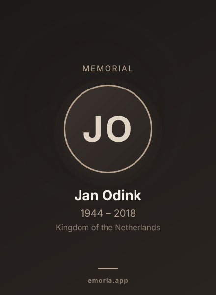 Memorial portrait of Jan Odink