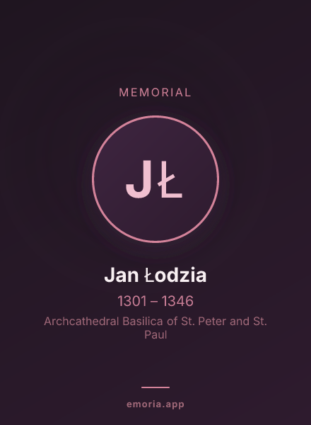 Memorial portrait of Jan Łodzia