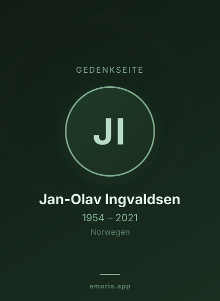 Gedenkportrait von Jan-Olav Ingvaldsen