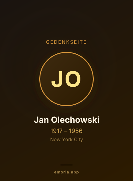 Gedenkportrait von Jan Olechowski
