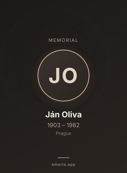 Memorial portrait of Ján Oliva