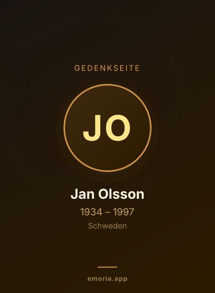 Gedenkportrait von Jan Olsson