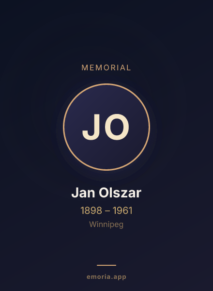 Memorial portrait of Jan Olszar