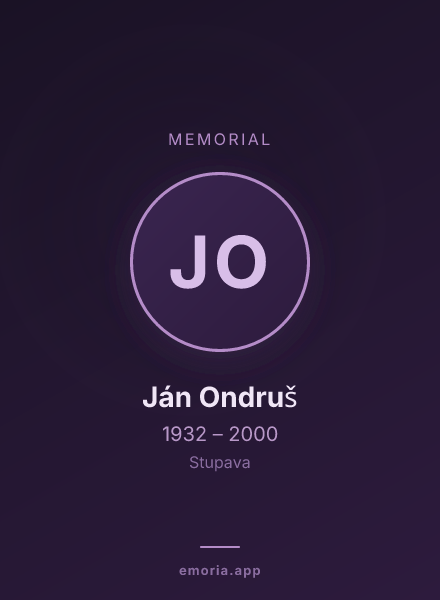Memorial portrait of Ján Ondruš