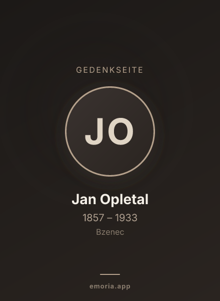 Gedenkportrait von Jan Opletal