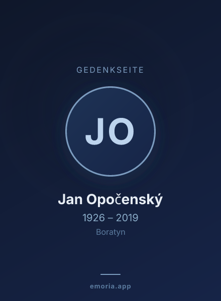 Gedenkportrait von Jan Opočenský