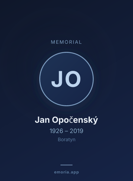 Memorial portrait of Jan Opočenský