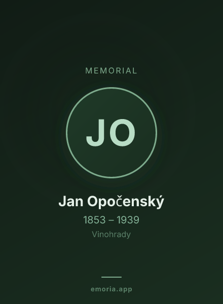 Memorial portrait of Jan Opočenský
