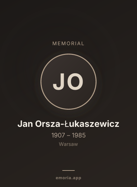 Memorial portrait of Jan Orsza-Łukaszewicz