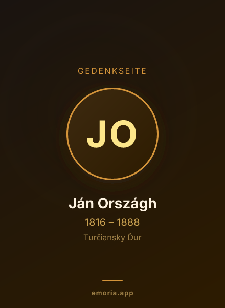 Gedenkportrait von Ján Országh