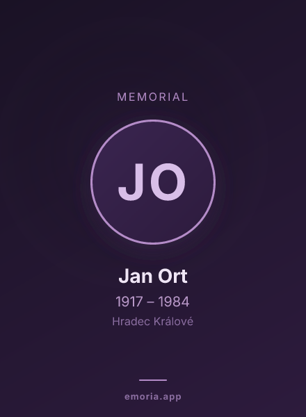 Memorial portrait of Jan Ort