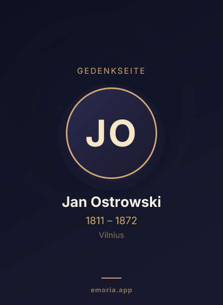 Gedenkportrait von Jan Ostrowski