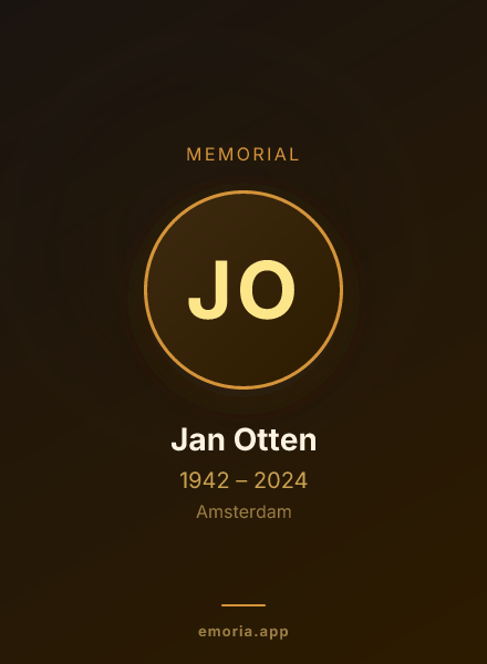 Memorial portrait of Jan Otten