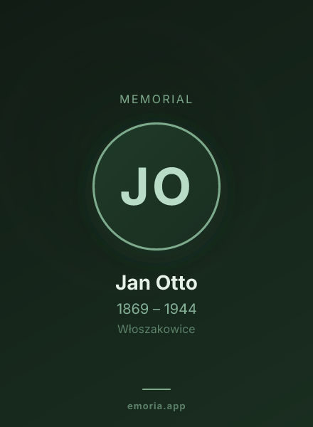 Memorial portrait of Jan Otto