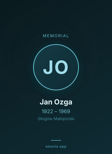 Memorial portrait of Jan Ozga