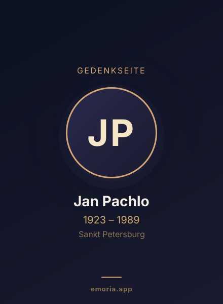 Gedenkportrait von Jan Pachlo