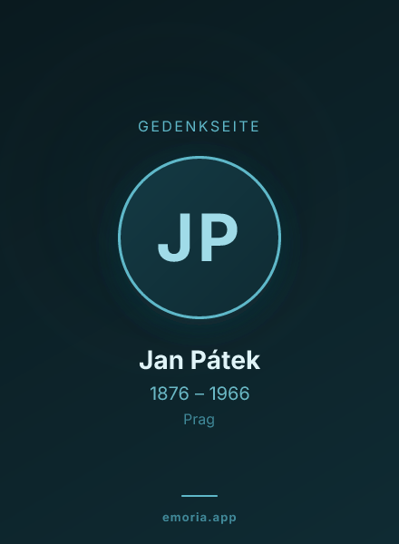 Gedenkportrait von Jan Pátek