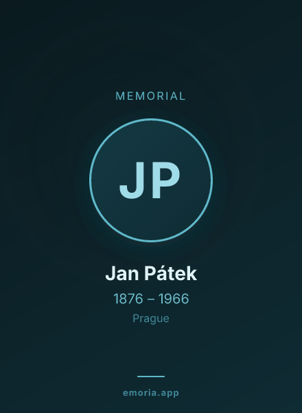 Memorial portrait of Jan Pátek