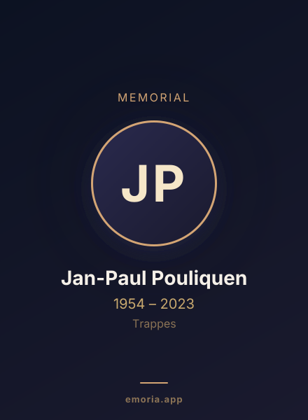 Memorial portrait of Jan-Paul Pouliquen