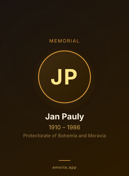 Memorial portrait of Jan Pauly
