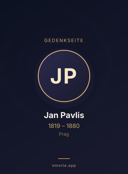 Gedenkportrait von Jan Pavlis