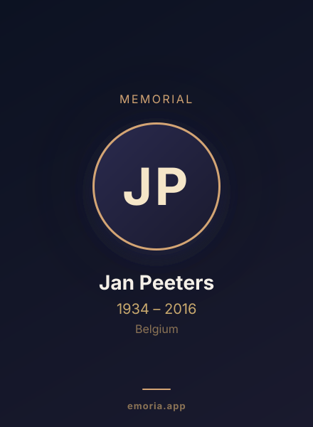 Memorial portrait of Jan Peeters