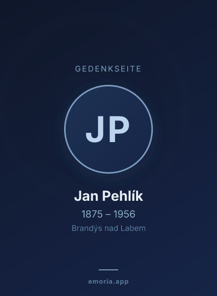 Gedenkportrait von Jan Pehlík