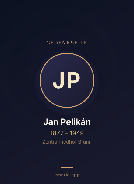 Gedenkportrait von Jan Pelikán