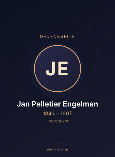 Gedenkportrait von Jan Pelletier Engelman