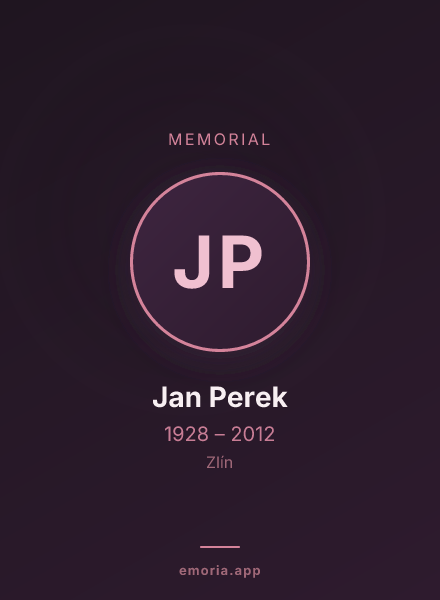 Memorial portrait of Jan Perek