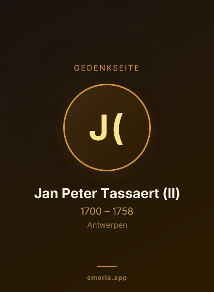 Gedenkportrait von Jan Peter Tassaert (II)