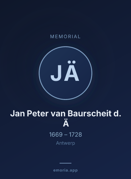 Memorial portrait of Jan Peter van Baurscheit d. Ä