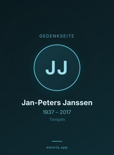 Gedenkportrait von Jan-Peters Janssen