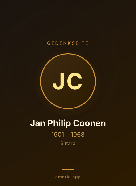 Gedenkportrait von Jan Philip Coonen