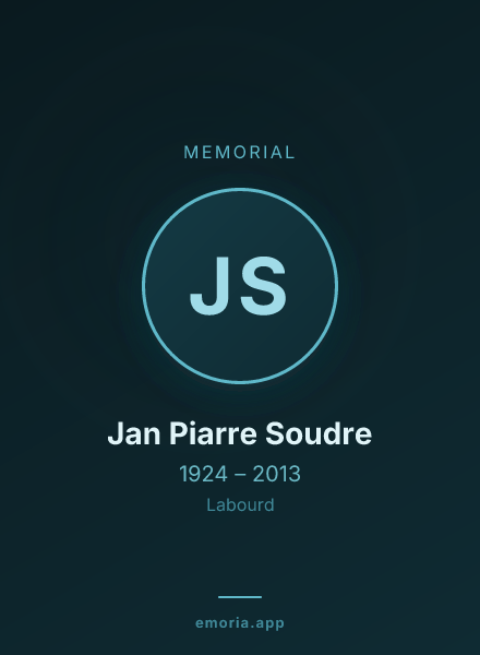 Memorial portrait of Jan Piarre Soudre