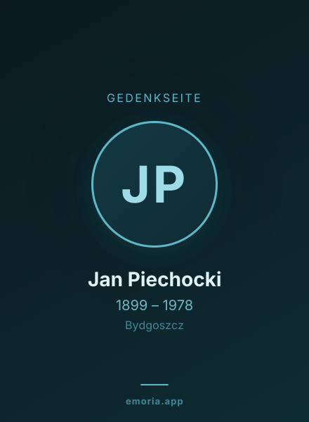Gedenkportrait von Jan Piechocki