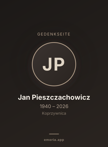 Gedenkportrait von Jan Pieszczachowicz