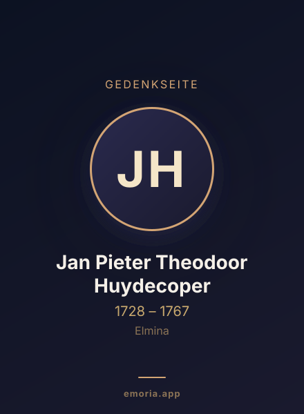 Gedenkportrait von Jan Pieter Theodoor Huydecoper
