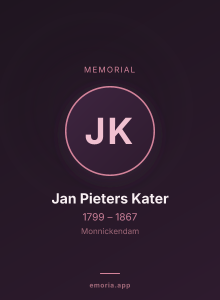 Memorial portrait of Jan Pieters Kater