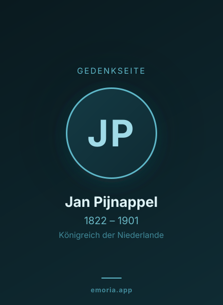 Gedenkportrait von Jan Pijnappel