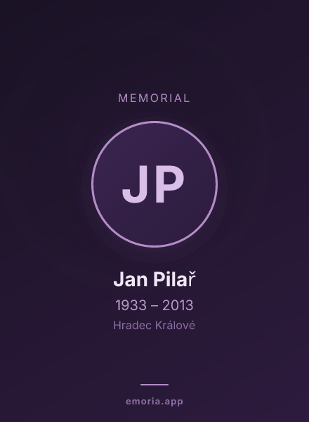 Memorial portrait of Jan Pilař