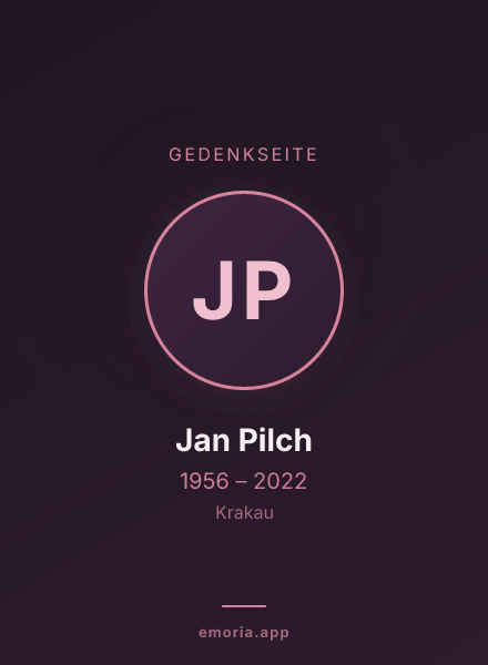 Gedenkportrait von Jan Pilch