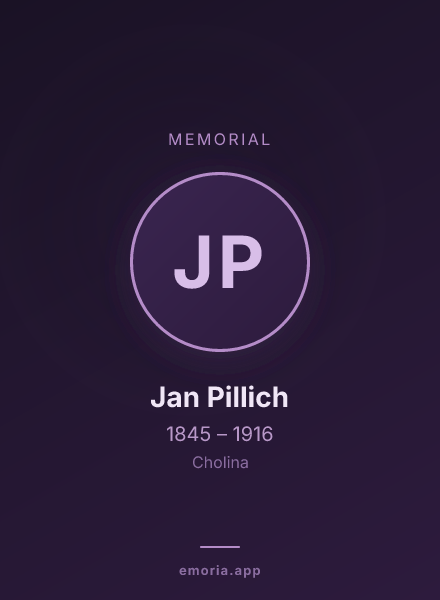 Memorial portrait of Jan Pillich