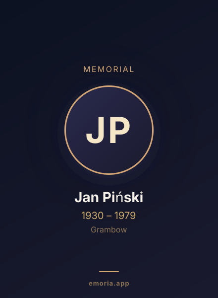 Memorial portrait of Jan Piński