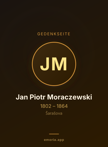 Gedenkportrait von Jan Piotr Moraczewski