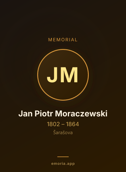 Memorial portrait of Jan Piotr Moraczewski