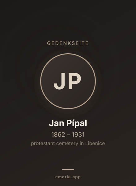 Gedenkportrait von Jan Pípal