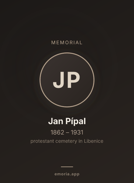 Memorial portrait of Jan Pípal
