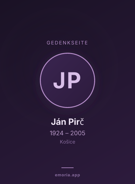 Gedenkportrait von Ján Pirč