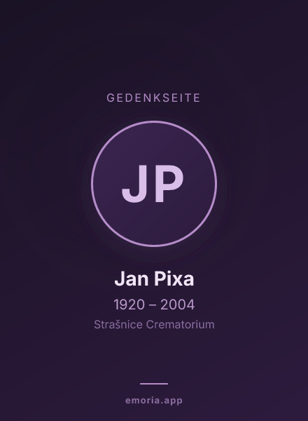 Gedenkportrait von Jan Pixa
